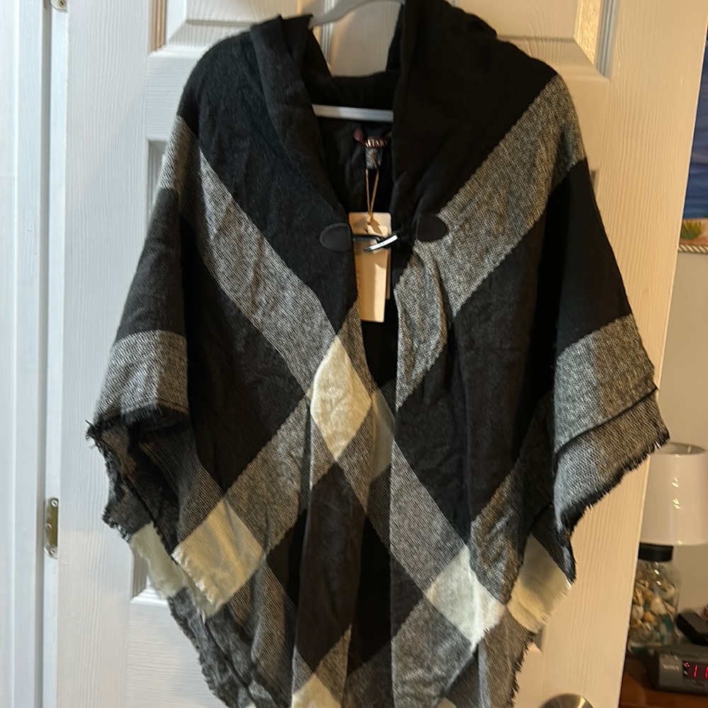 Altare plaid poncho - one size